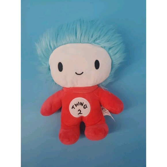 Dr Seuss Thing 2 10" Plush Story Book Character Doll Universal Studios Sewn Eyes - Picture 1 of 7